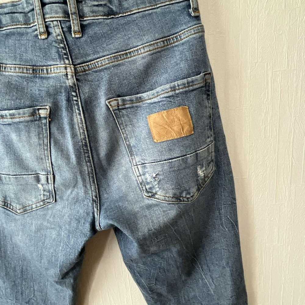 a0869 Excellent Condition ZARA 【38】 Denim Damage … - image 11