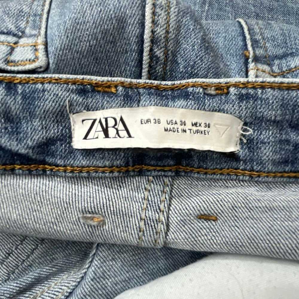 a0869 Excellent Condition ZARA 【38】 Denim Damage … - image 12