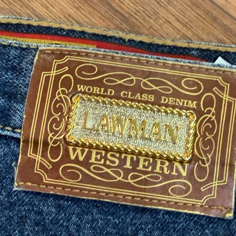 Lawman vintage women 32x34 cowgirl jeans - image 3