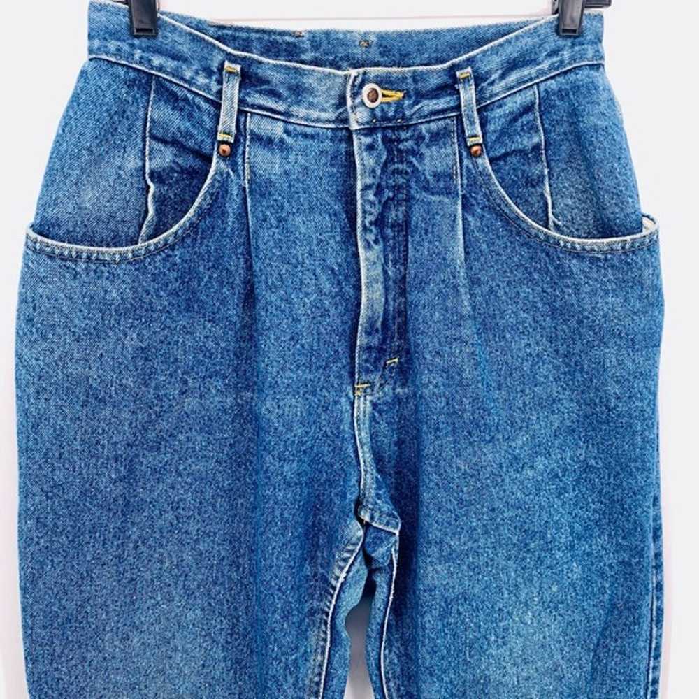 Vintage 90s Lee High Rise Pleated Jeans Womens Si… - image 2