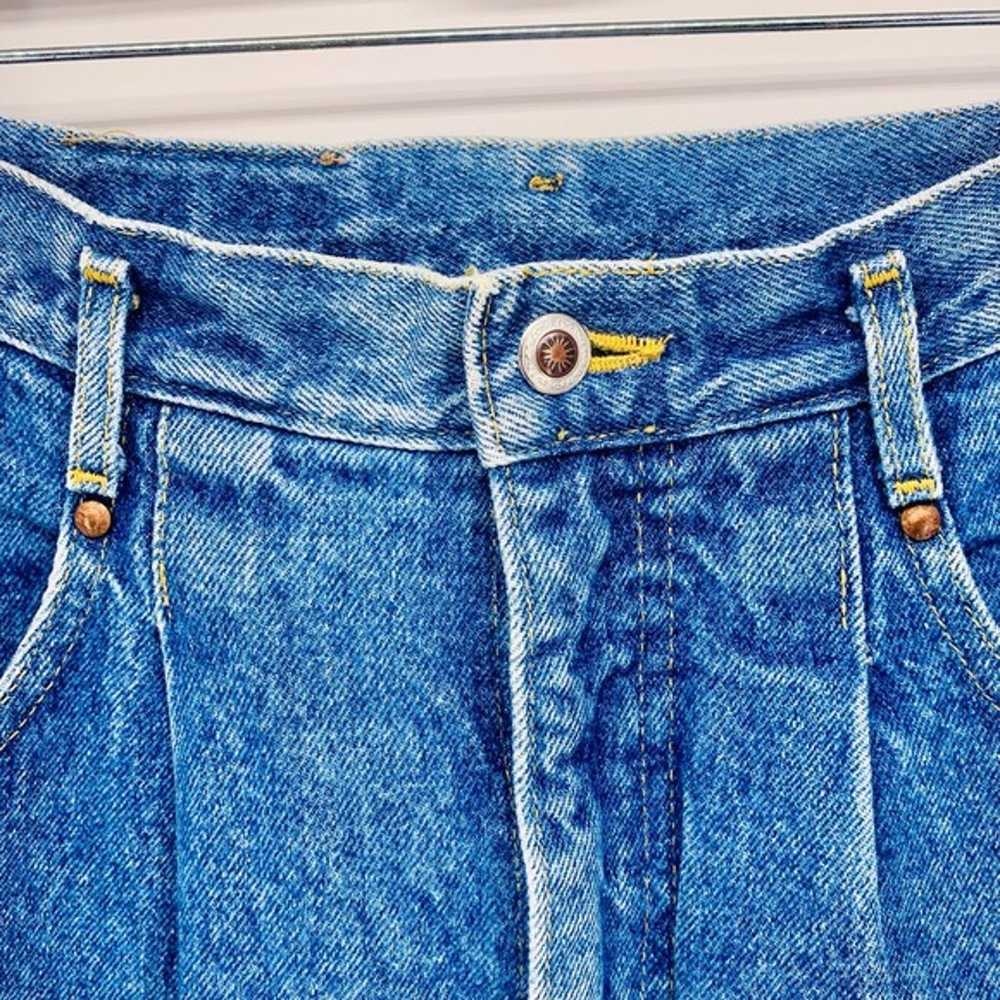 Vintage 90s Lee High Rise Pleated Jeans Womens Si… - image 4