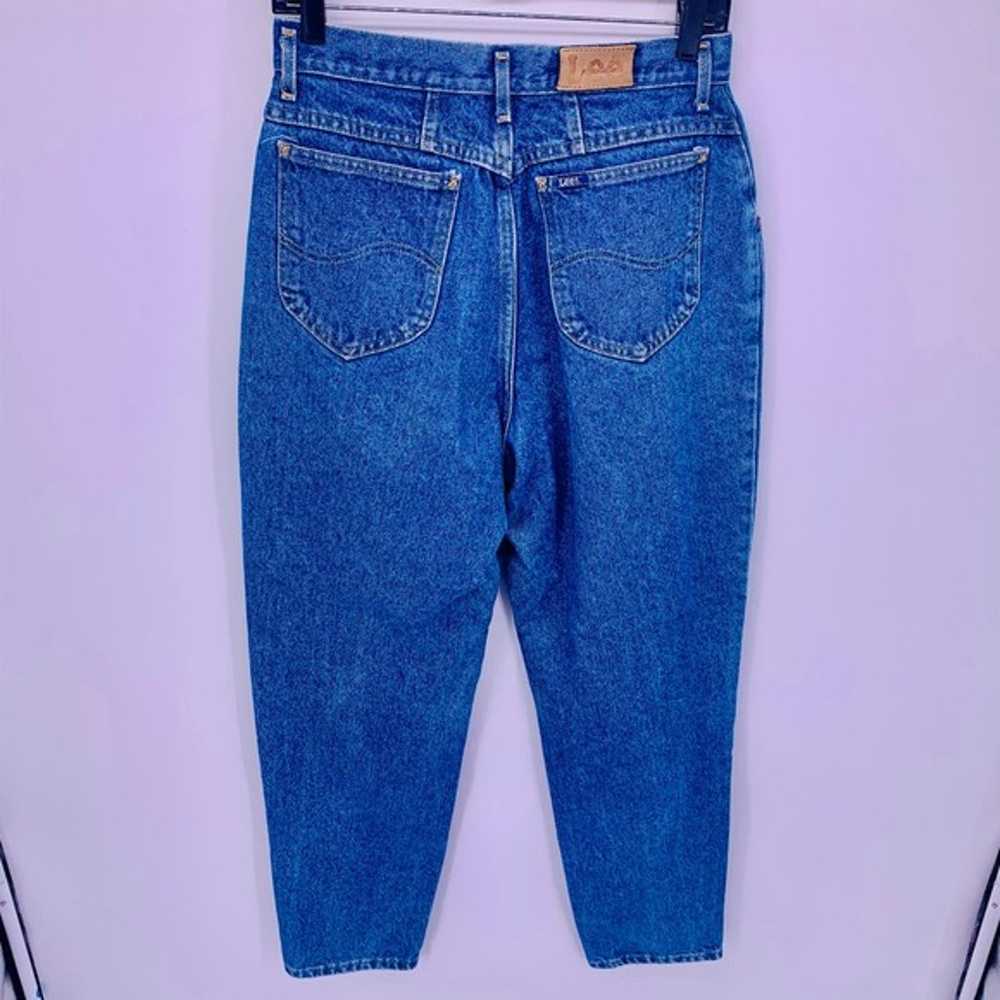 Vintage 90s Lee High Rise Pleated Jeans Womens Si… - image 5