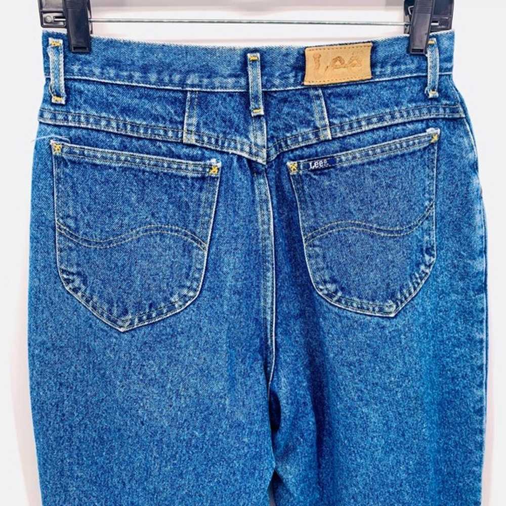 Vintage 90s Lee High Rise Pleated Jeans Womens Si… - image 6