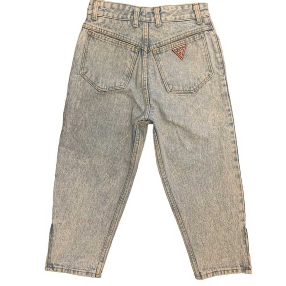 Vintage Guess Women's Acid Wash High Rise Zip Ank… - image 4