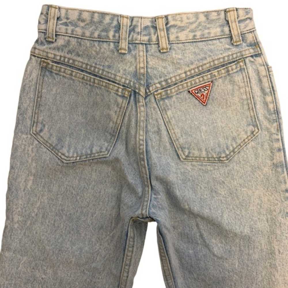 Vintage Guess Women's Acid Wash High Rise Zip Ank… - image 5