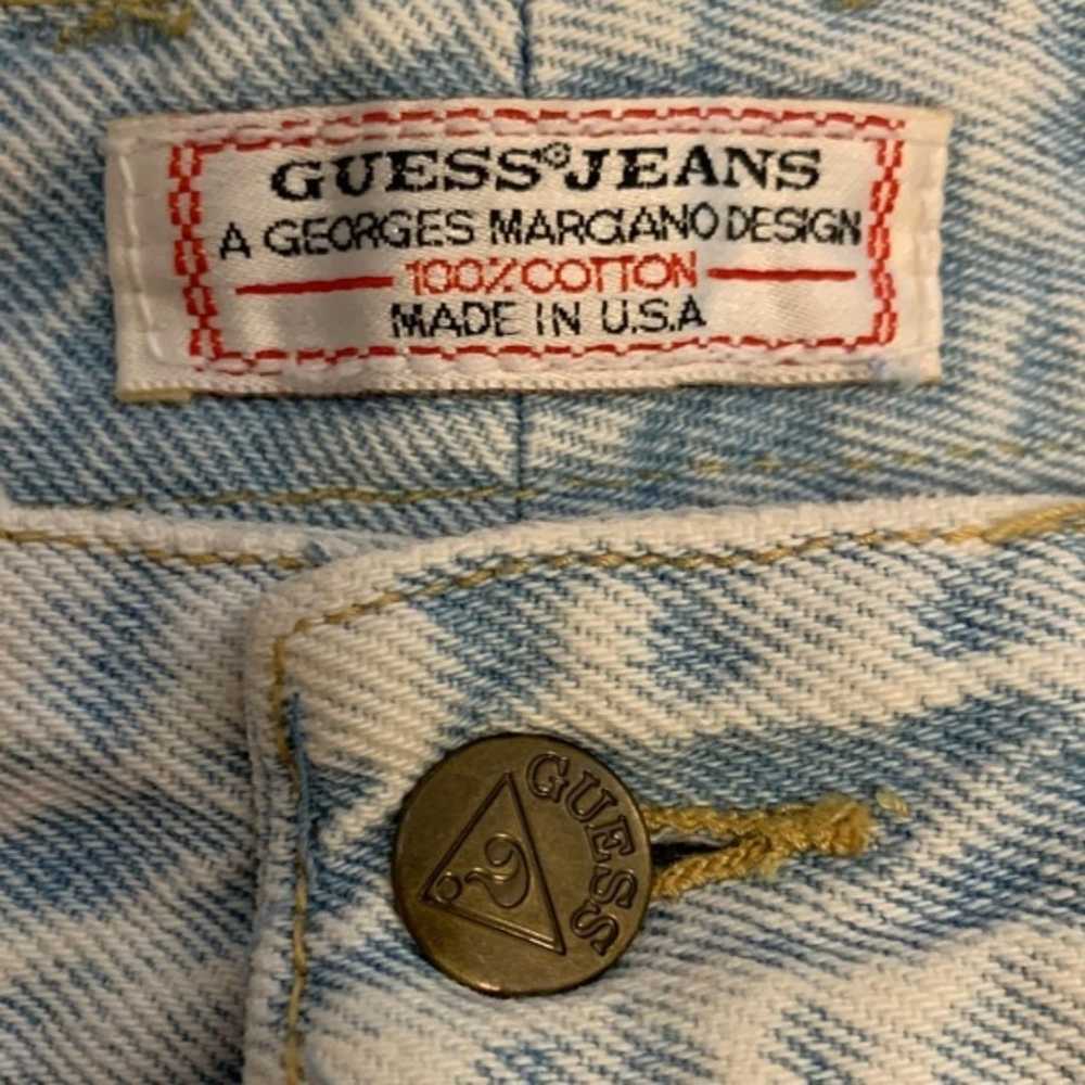 Vintage Guess Women's Acid Wash High Rise Zip Ank… - image 7