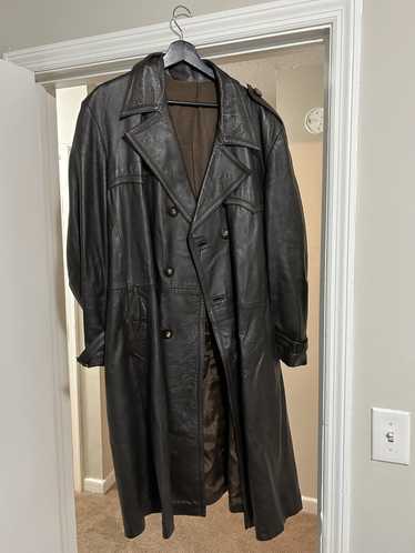 Vintage Custom French Leather Trench Coat