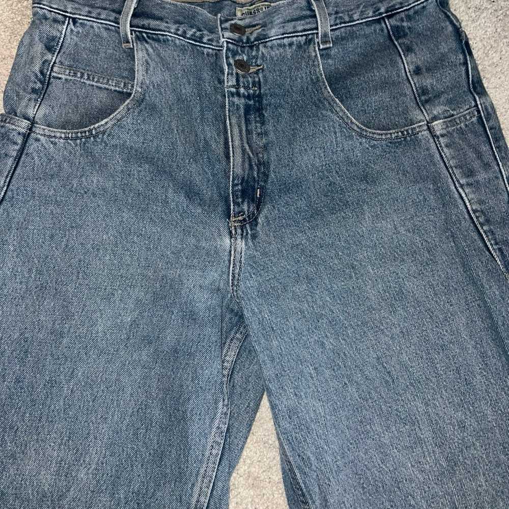 VTG Guess Jeans USA 32 X 30 High Wait Tapered   1… - image 3