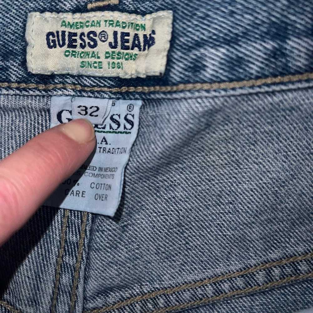 VTG Guess Jeans USA 32 X 30 High Wait Tapered   1… - image 5