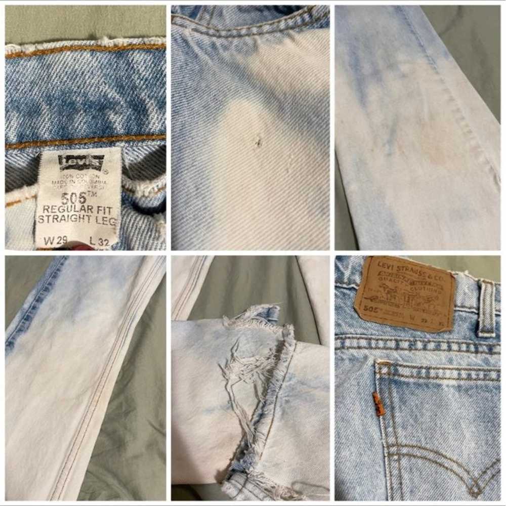 Bleached Vintage Levi's 505 Jeans - image 3