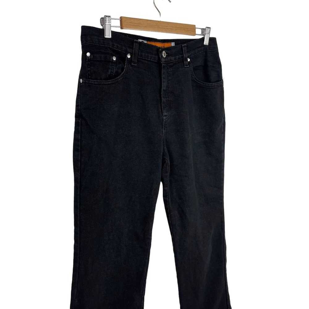 Vintage Levi's Silvertab Y2K Flare Jeans Black De… - image 3