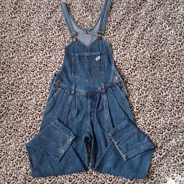 Vintage 80's "Guess" Blue Jean Bibs - image 1