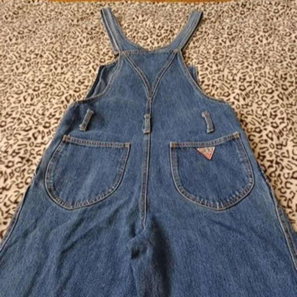 Vintage 80's "Guess" Blue Jean Bibs - image 4