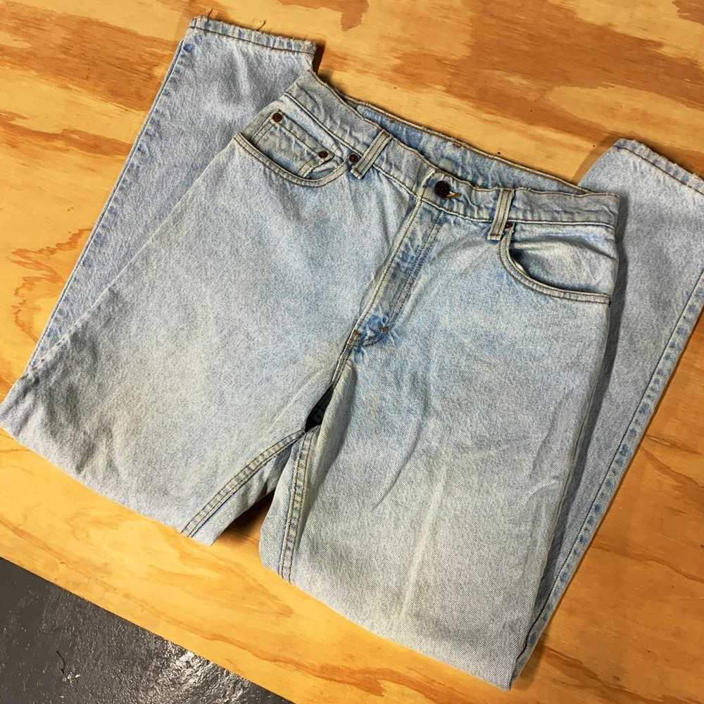 RARE Vintage 80s LIGHT BLUE Levis TAPERE - image 10