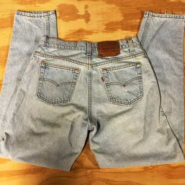 RARE Vintage 80s LIGHT BLUE Levis TAPERE - image 1