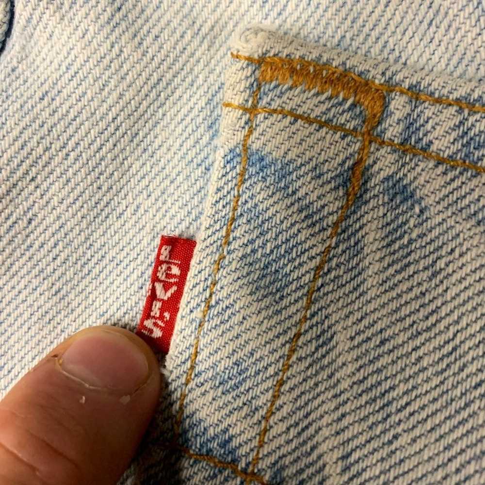 RARE Vintage 80s LIGHT BLUE Levis TAPERE - image 6