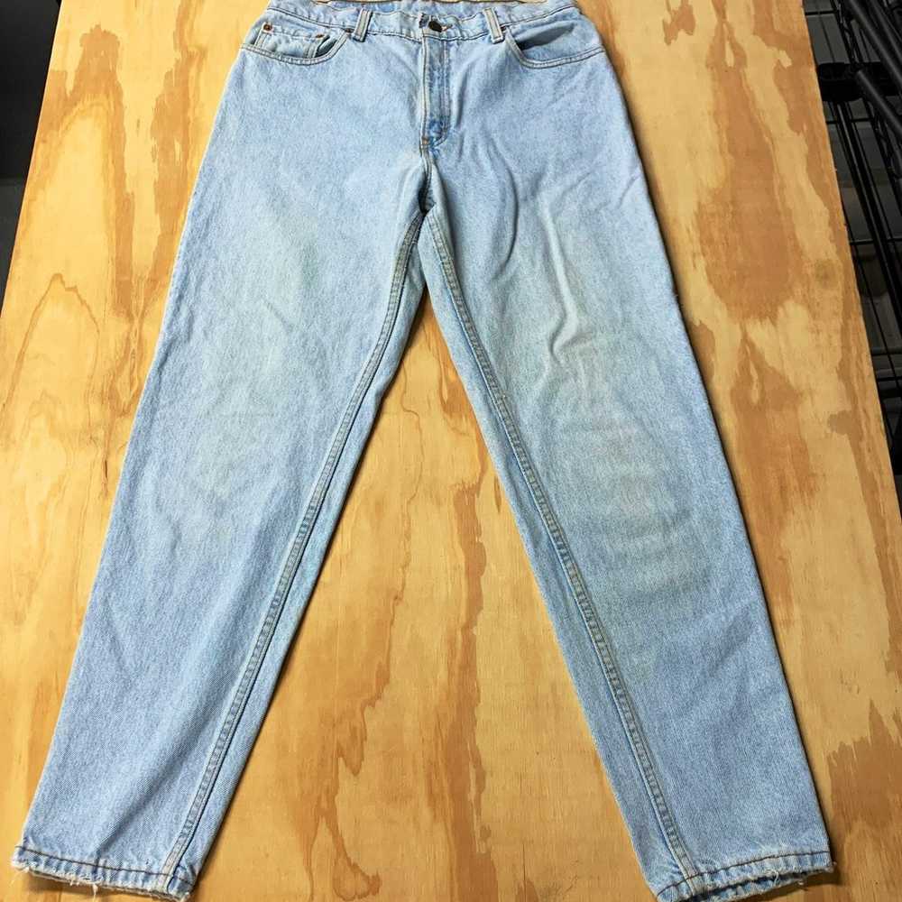 RARE Vintage 80s LIGHT BLUE Levis TAPERE - image 9