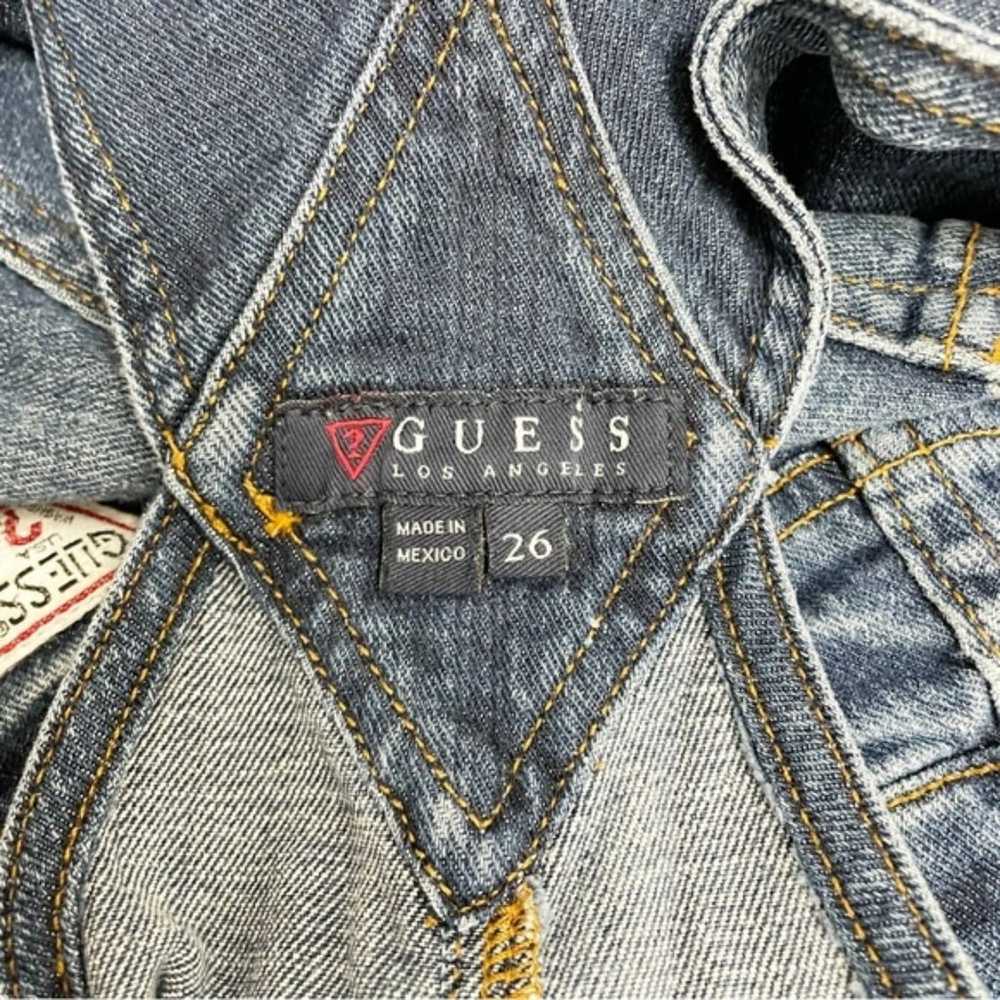 Vintage Guess Jeans Distressed Denim Overalls Med… - image 12