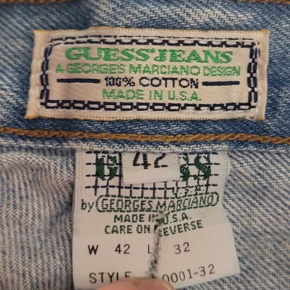 Vintage 90s Guess Jeans High Rise Faded Distresse… - image 4