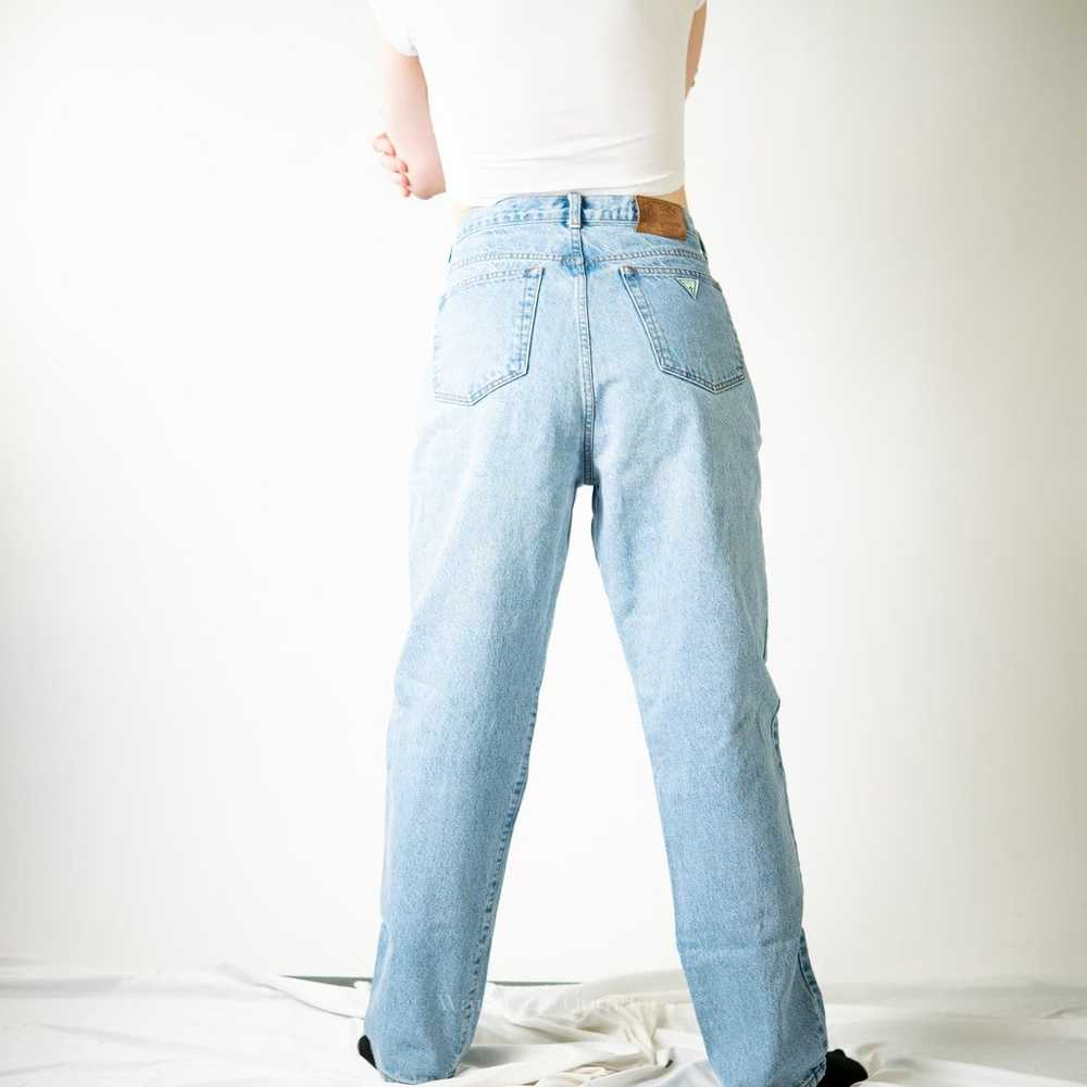 Vintage 90s Guess Jeans High Rise Faded Distresse… - image 9