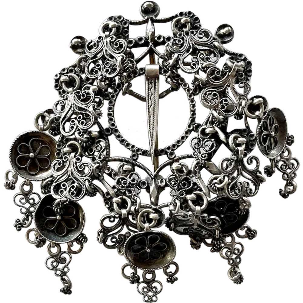 Norwegian Scandinavian 830 Silver Solje Brooch - image 1