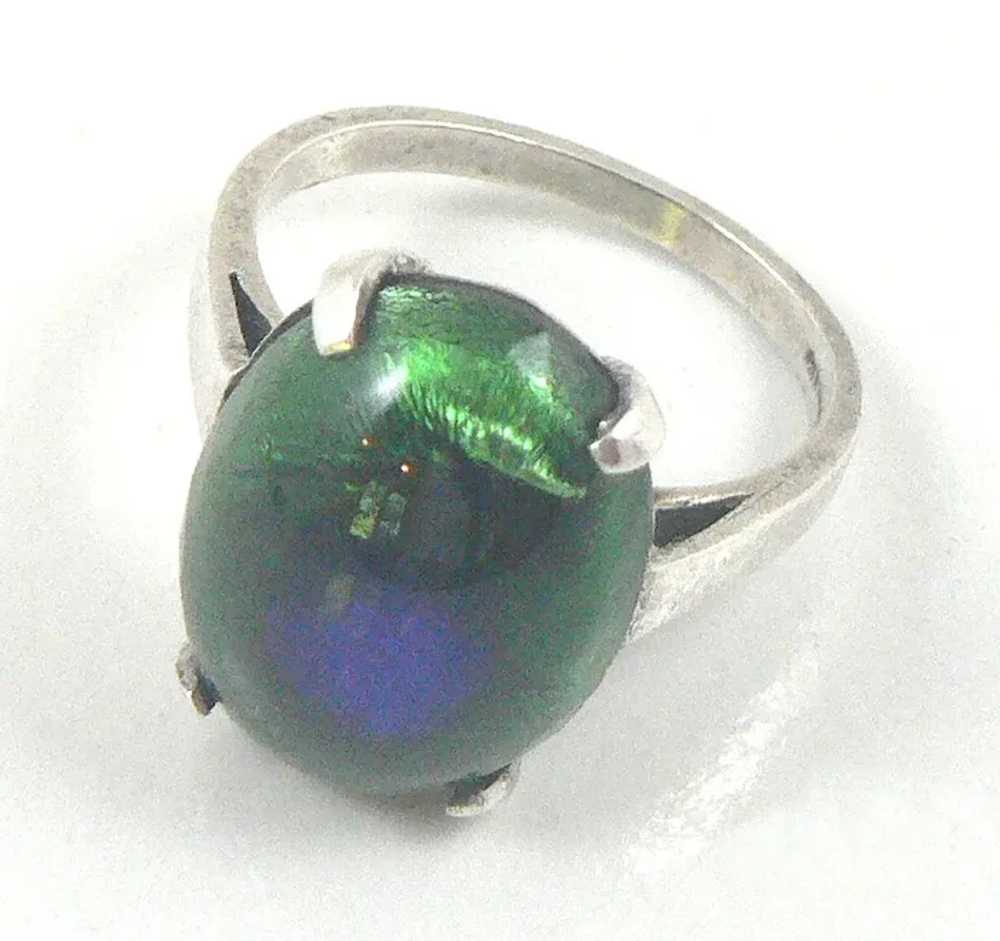 Sterling Silver Peacock Eye Ring - image 7