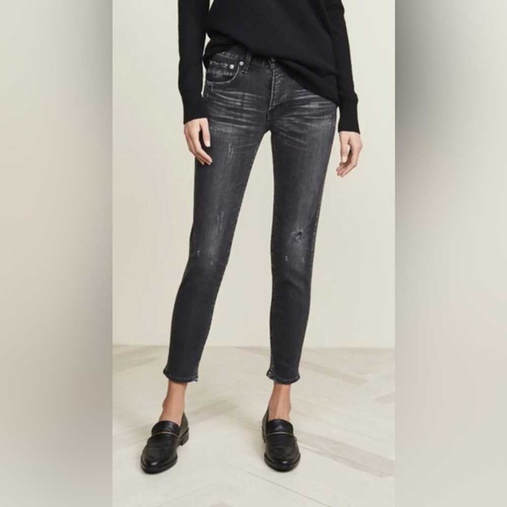 Moussy Vintage Black Distressed MV Velma Skinny J… - image 2