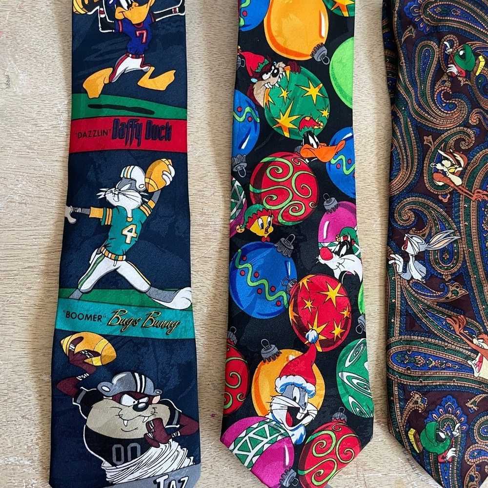 4 Vintage Looney Tunes Mania 1993 Ties - image 2