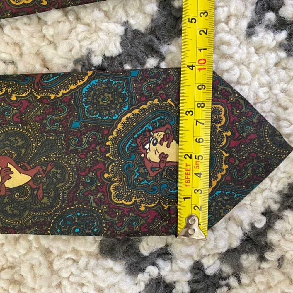 Vintage 1995 Looney Tunes Mania Tie Taz - image 4