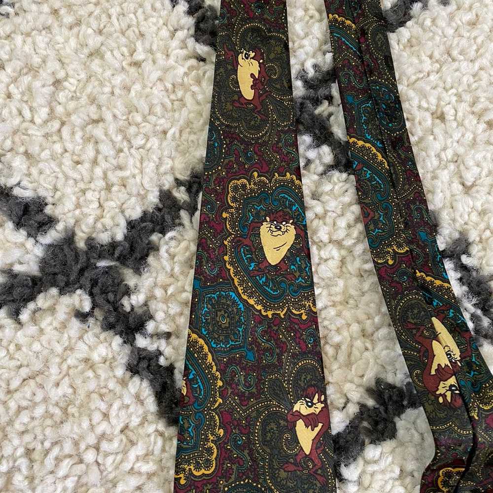 Vintage 1995 Looney Tunes Mania Tie Taz - image 7