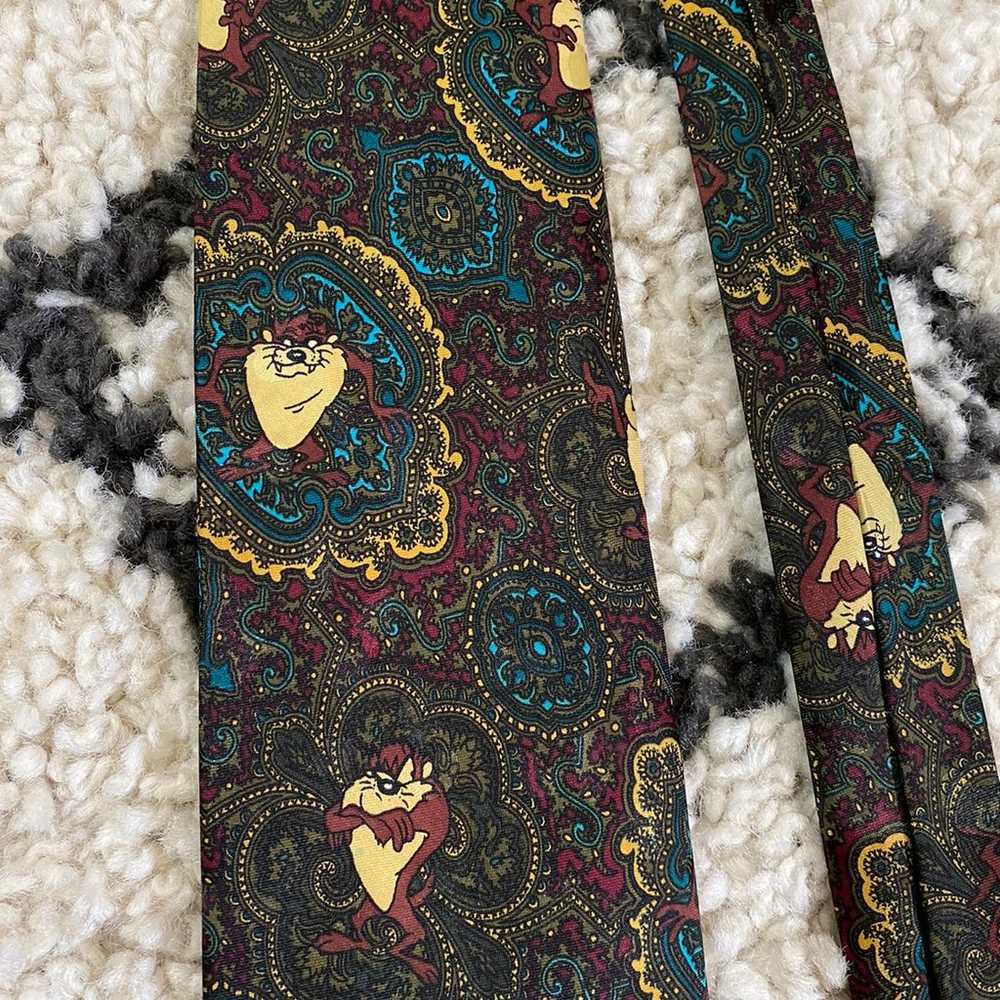 Vintage 1995 Looney Tunes Mania Tie Taz - image 8