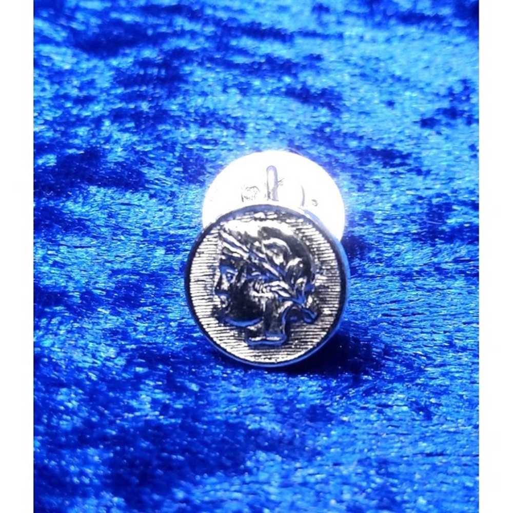 Vintage Silvertone Roman Coin Double-Sided Tuxedo… - image 1