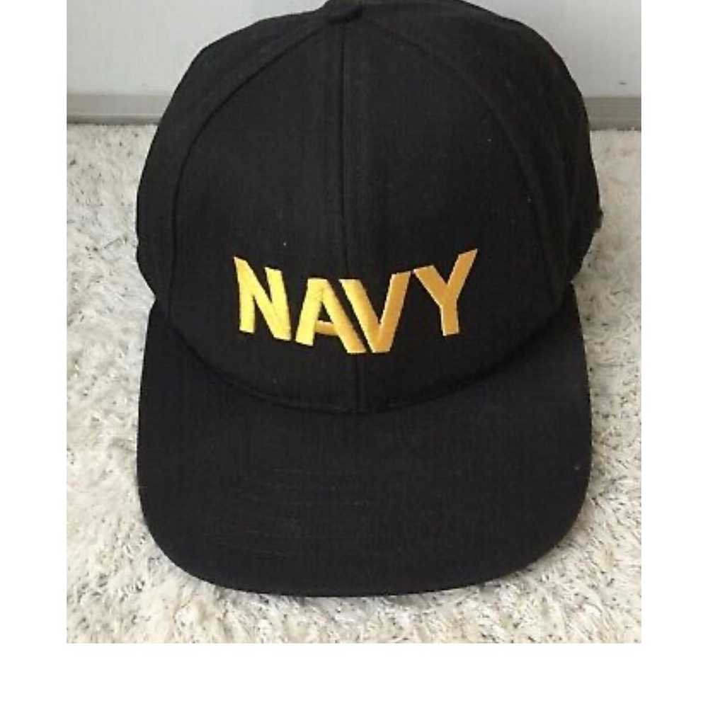 Vintage US NAVY Spellout Adjustable Hat - image 1