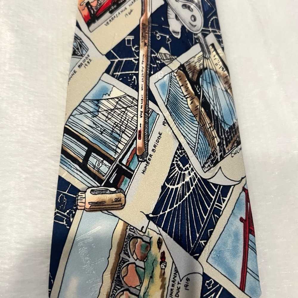 Vintage 1994 Nicole Miller Silk Architect Necktie… - image 2