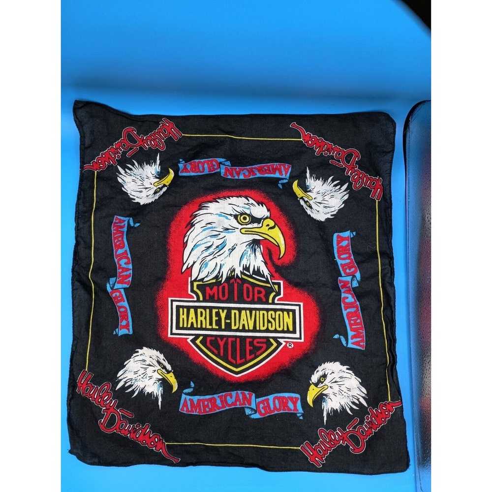 Vintage Harley Davidson Motorcycles Handkerchief … - image 1