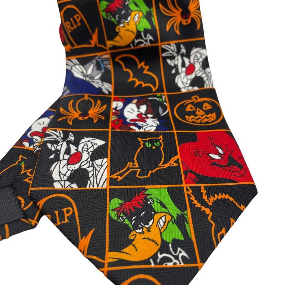 Halloween mens vintage necktie looney tunes - image 2