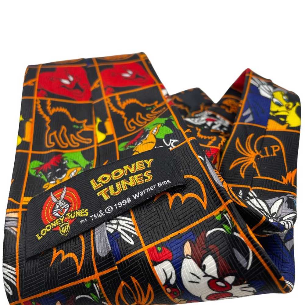 Halloween mens vintage necktie looney tunes - image 4