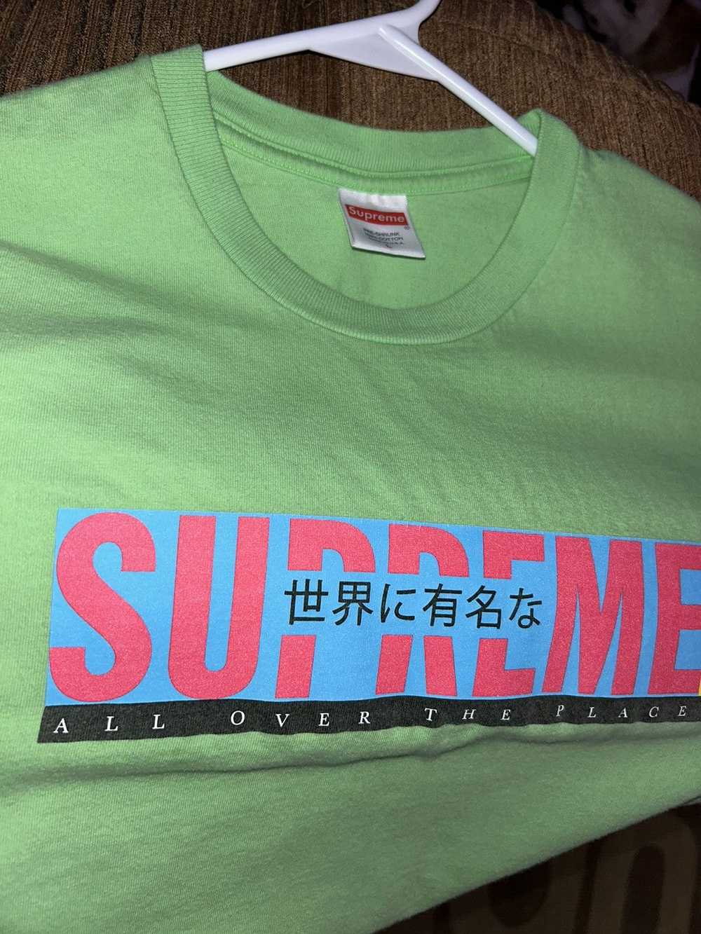 Supreme Supreme All Over Tee Lime Green SS22 size… - image 5