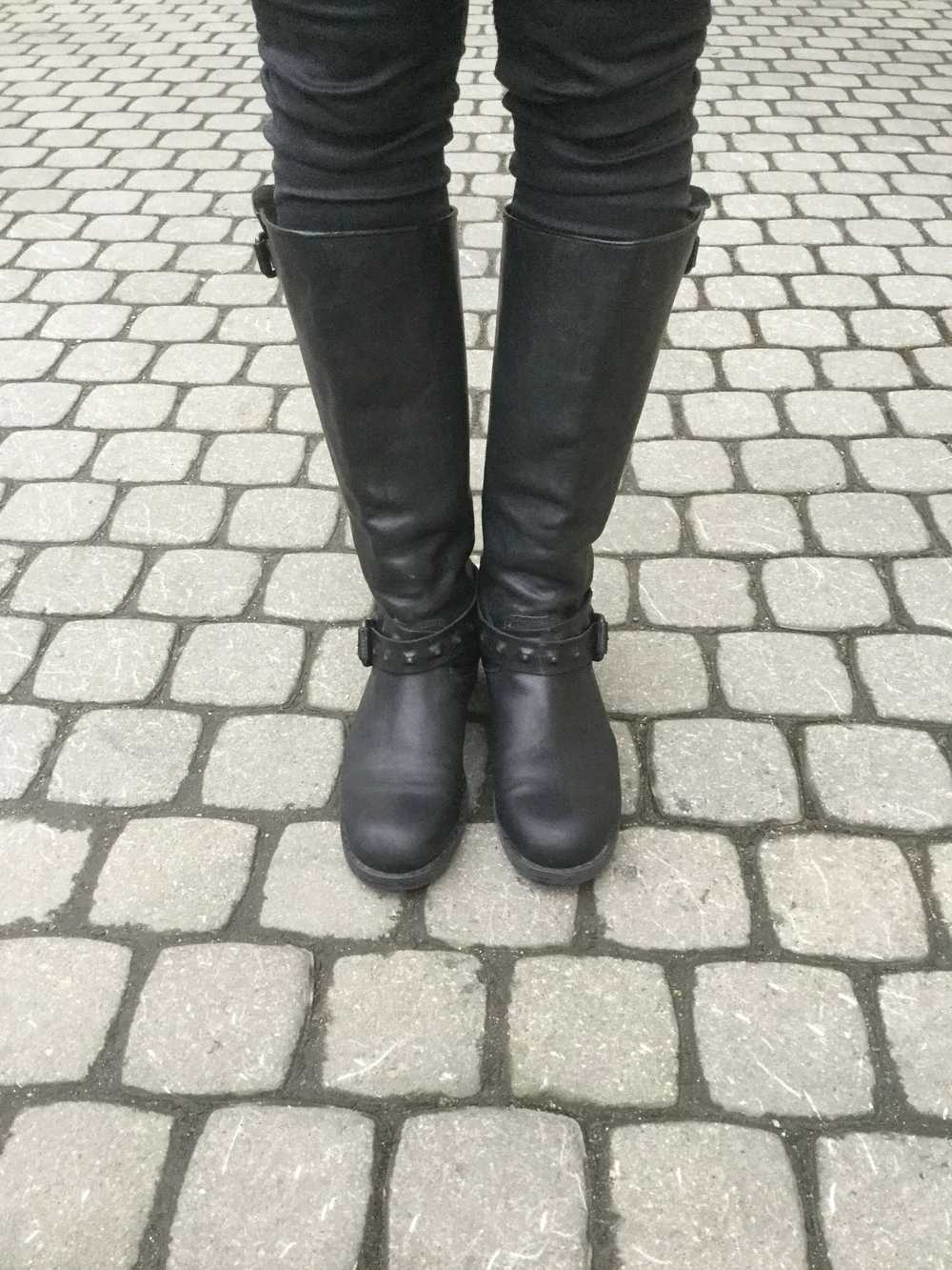 Oxs Rubber Soul Tall black biker boots. - image 4