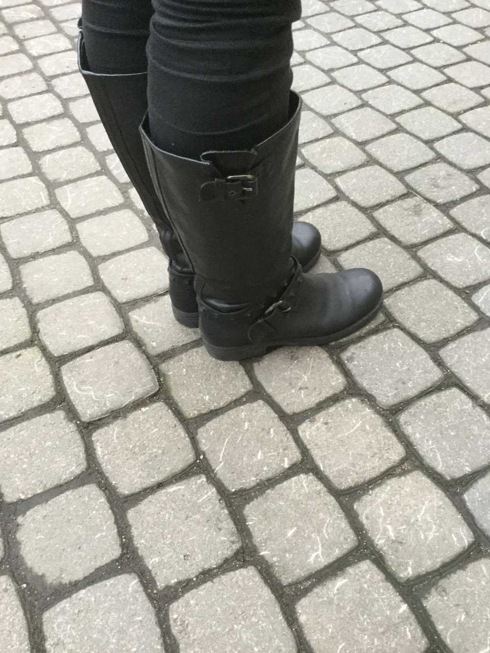 Oxs Rubber Soul Tall black biker boots. - image 5