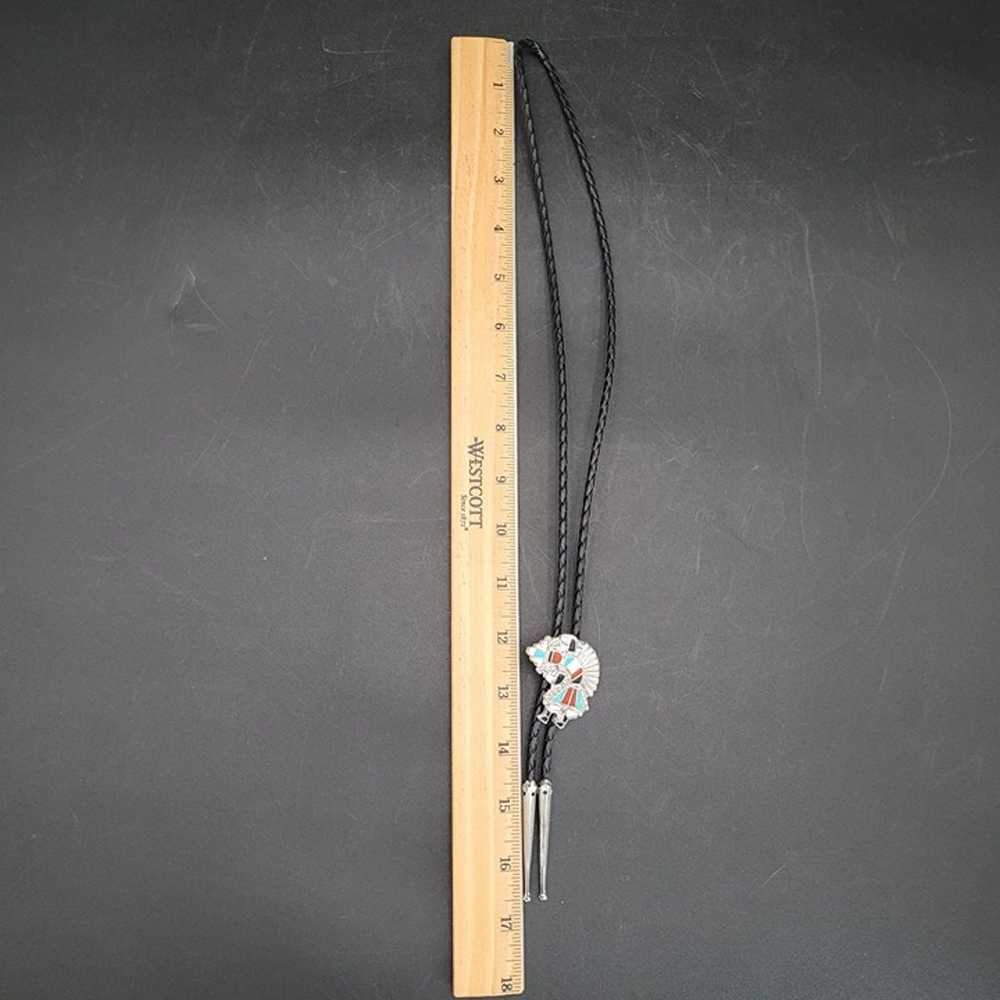 Vintage Western Style Men's Bolo Tie Natural Ston… - image 6