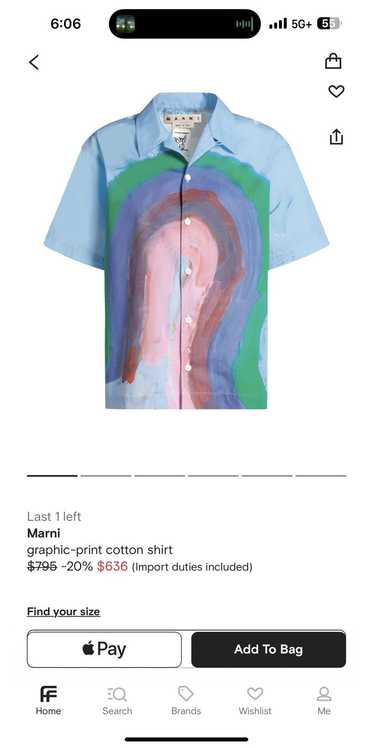 Marni $795 brush stroked colored shirt