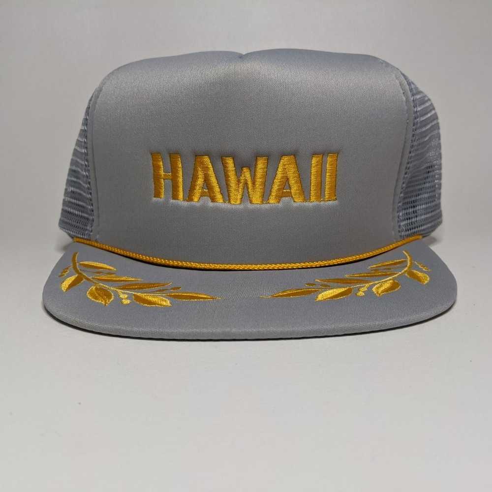 Vintage Grey & Yellow Hawaii Snapback - image 1