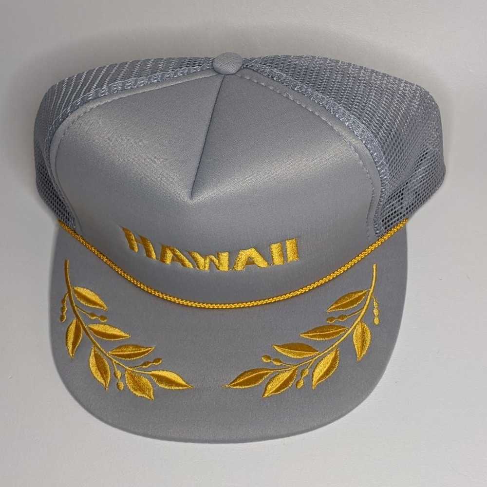 Vintage Grey & Yellow Hawaii Snapback - image 2