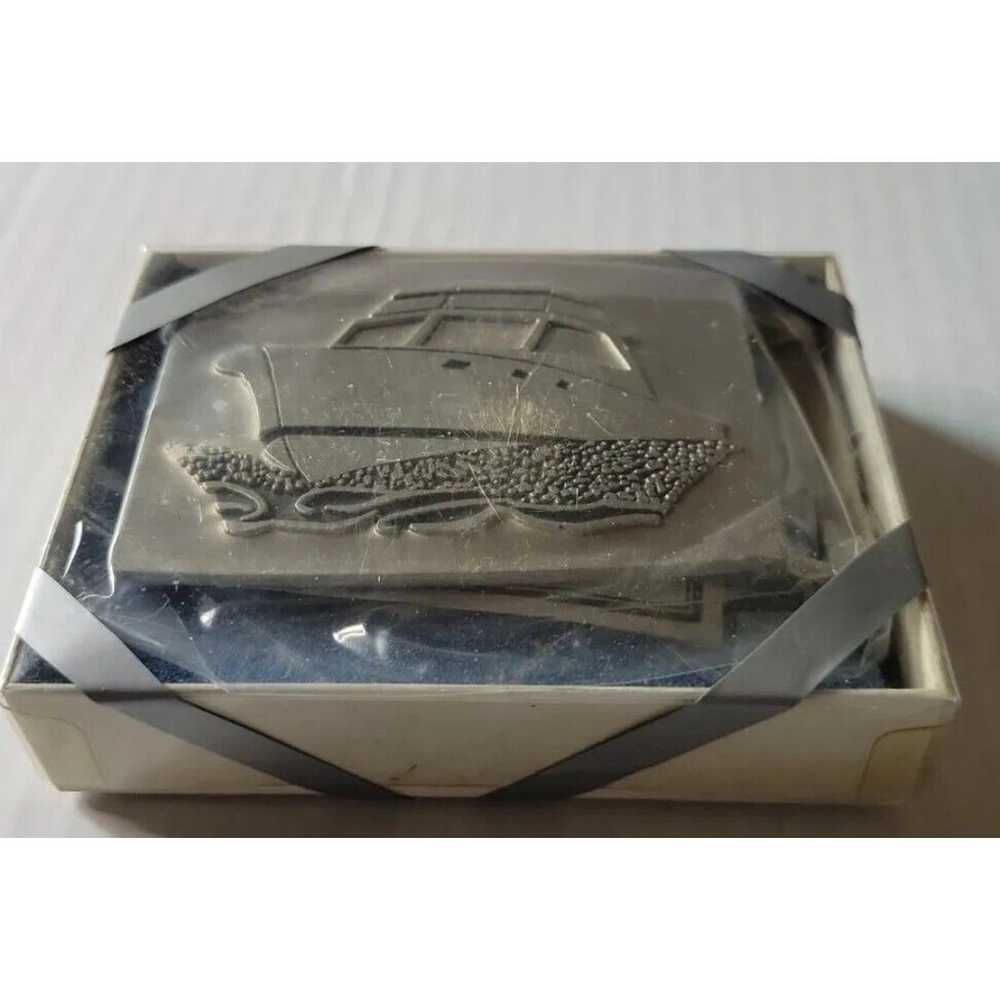 Boat Pewter 1980s Vintage Belt Buckle - image 5