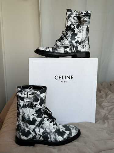 トリオンフパッチ□CELINE JANE キャンバス スニーカー ホワイト
