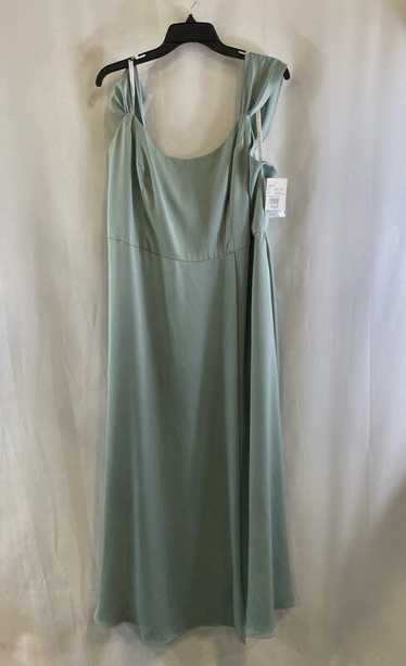 NWT David's Bridal Womens Green Sleeveless Long Sc