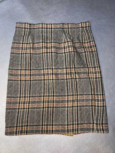 Emanuel ungaro wool high waisted plaid skirt 10 4… - image 1