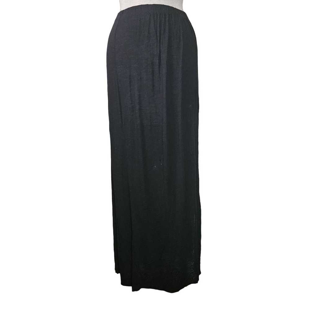 Emma + Sam Black Maxi Skirt with Side Slit Size S… - image 1