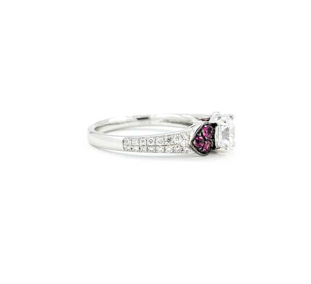 Striking Ruby and Diamond Accent Ring with Cubic … - image 4